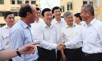 Staatspräsident Truong Tan Sang besucht die Provinz Quang Ninh